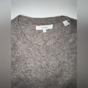 Vince Taupe Knit Crewneck Pullover